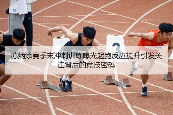 苏炳添赛季末冲刺训练曝光起跑反应提升引发关注背后的竞技密码